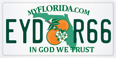 FL license plate EYDR66
