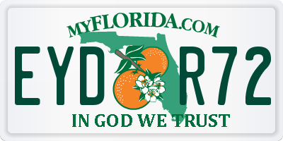 FL license plate EYDR72