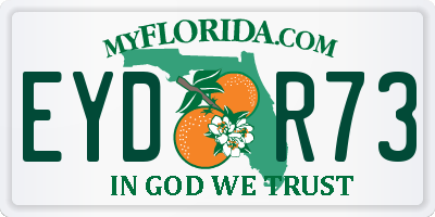 FL license plate EYDR73