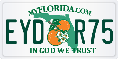 FL license plate EYDR75