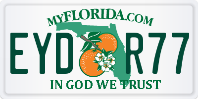 FL license plate EYDR77