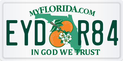 FL license plate EYDR84