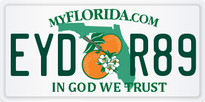 FL license plate EYDR89
