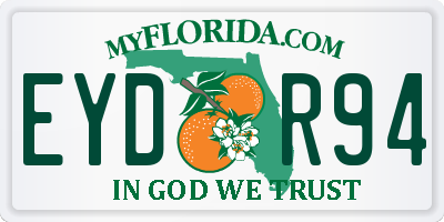 FL license plate EYDR94