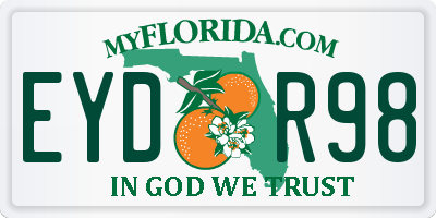 FL license plate EYDR98