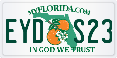 FL license plate EYDS23