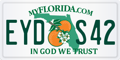 FL license plate EYDS42