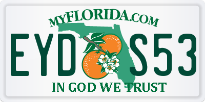 FL license plate EYDS53