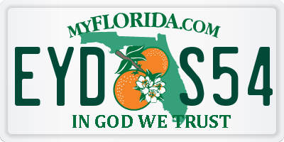 FL license plate EYDS54