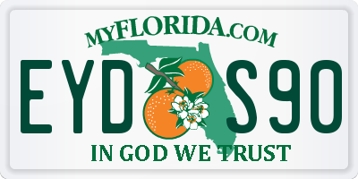 FL license plate EYDS90