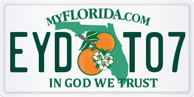 FL license plate EYDT07