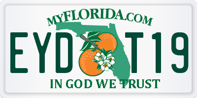 FL license plate EYDT19