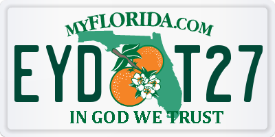 FL license plate EYDT27