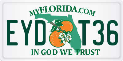 FL license plate EYDT36