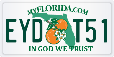 FL license plate EYDT51