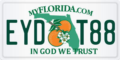 FL license plate EYDT88