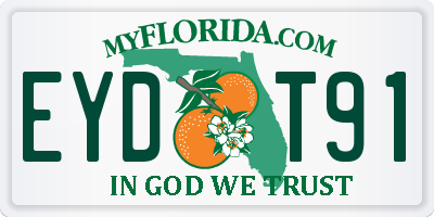 FL license plate EYDT91