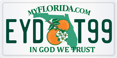 FL license plate EYDT99