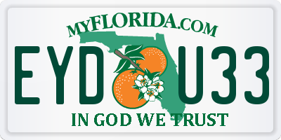 FL license plate EYDU33