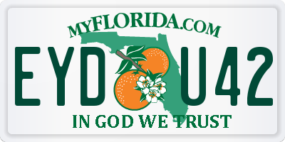 FL license plate EYDU42