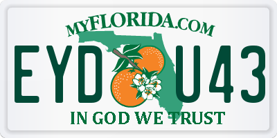 FL license plate EYDU43