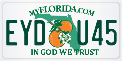FL license plate EYDU45
