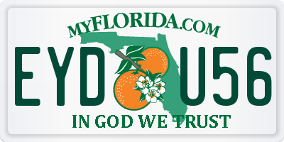 FL license plate EYDU56