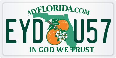 FL license plate EYDU57