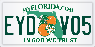 FL license plate EYDV05