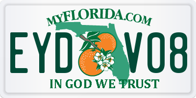 FL license plate EYDV08