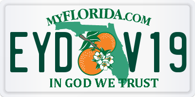 FL license plate EYDV19