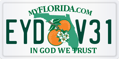FL license plate EYDV31