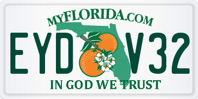 FL license plate EYDV32