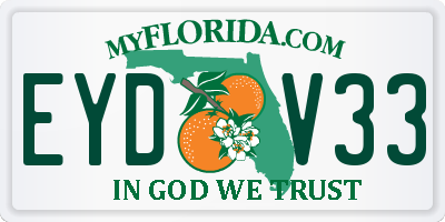 FL license plate EYDV33
