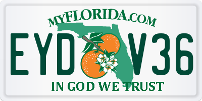 FL license plate EYDV36