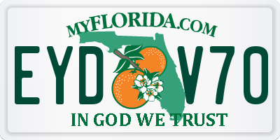 FL license plate EYDV70