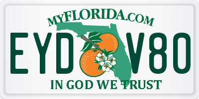 FL license plate EYDV80