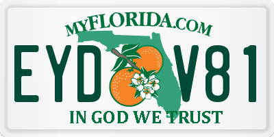 FL license plate EYDV81