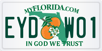 FL license plate EYDW01