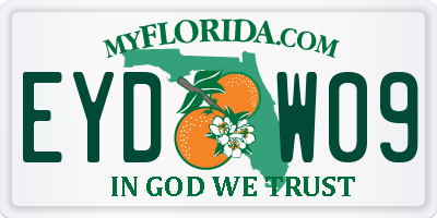 FL license plate EYDW09