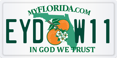 FL license plate EYDW11