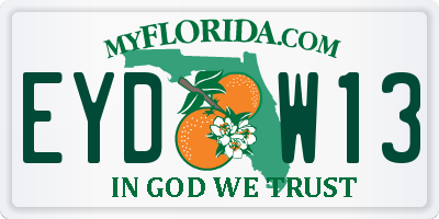FL license plate EYDW13