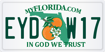 FL license plate EYDW17