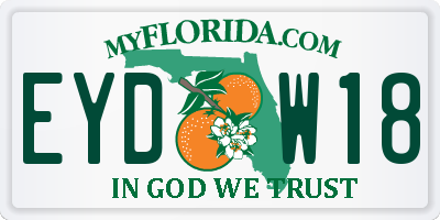 FL license plate EYDW18