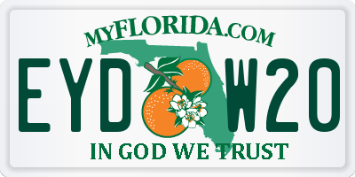 FL license plate EYDW20