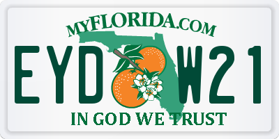 FL license plate EYDW21
