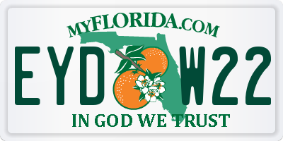 FL license plate EYDW22