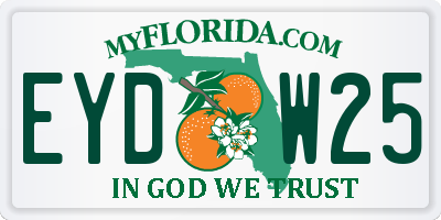 FL license plate EYDW25