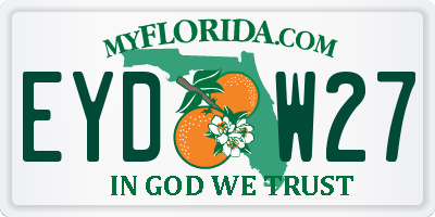 FL license plate EYDW27