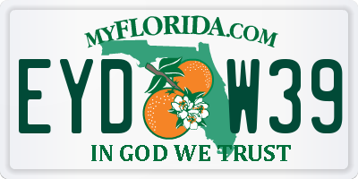 FL license plate EYDW39